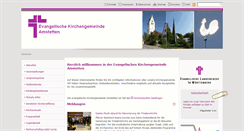 Desktop Screenshot of evkirche-amstetten.de